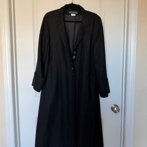 Harve Benard Classic Black Wool Blend Coat